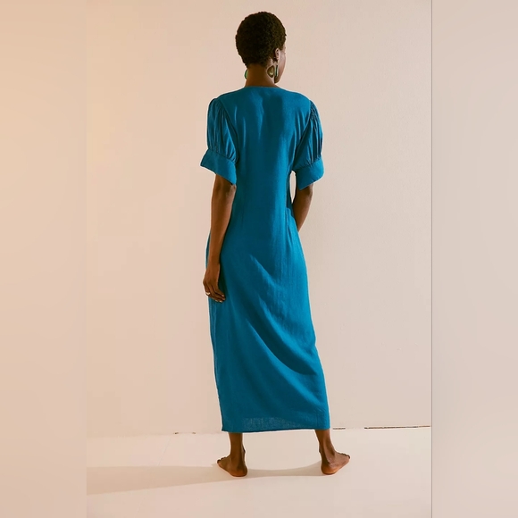 NWOT Free People Vintage Summer Midi Dress - Seaport - Picture 4 of 8